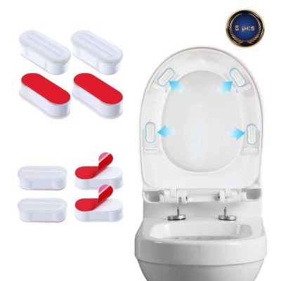 Bidet Toilet Seat Bumper for Bidet Attachment with Strong Adhesive White 8PACK